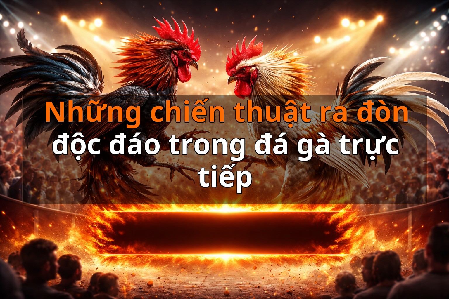 Những chiến thuật ra đòn độc đáo trong đá gà trực tiếp