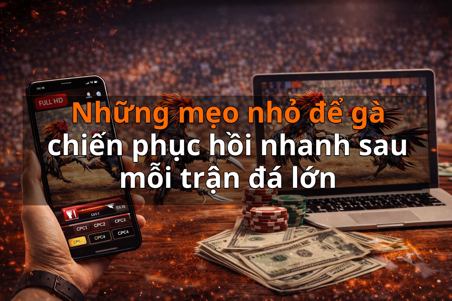 Những mẹo nhỏ để gà chiến phục hồi nhanh sau mỗi trận đá lớn