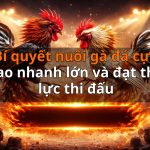 Bí quyết nuôi gà đá cựa dao nhanh lớn và đạt thể lực thi đấu